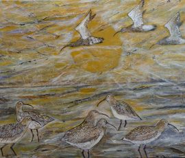 Curlews Gathering 80 x 60 Curlews Gathering 80 x 60